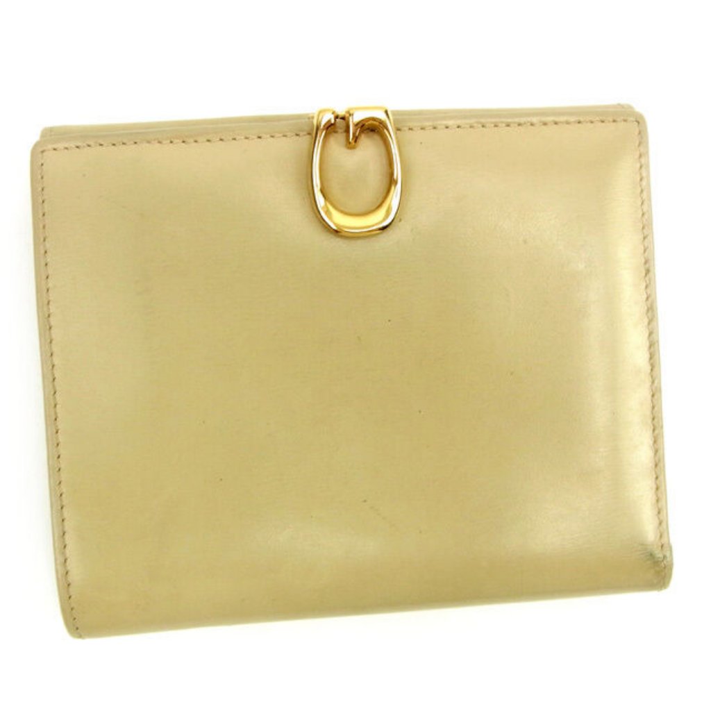 Authentic Gucci Wallet Purse G Logos Beige Woman Unisex